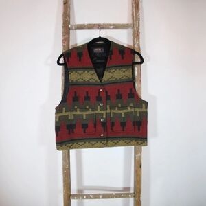 Vintage Aztec patterned vest
